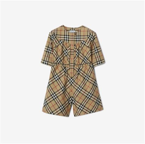 burberry check cotton playsuit|Burberry Check Stretch Cotton Playsuit .